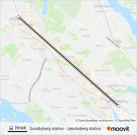 70169 Bus Line Map