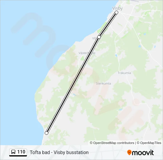 110 Bus Line Map