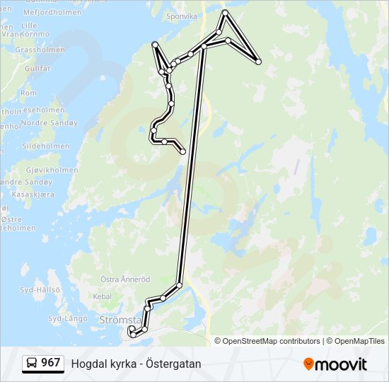 967 Route: Schedules, Stops & Maps - Hogdal Kyrka (Updated)