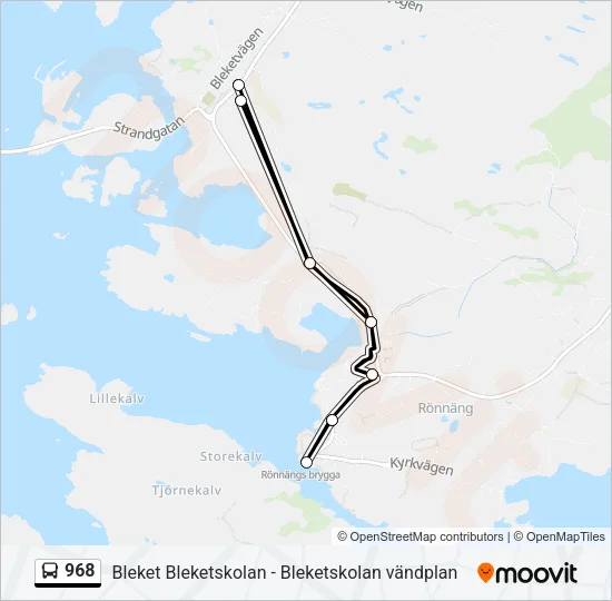 968 Bus Line Map