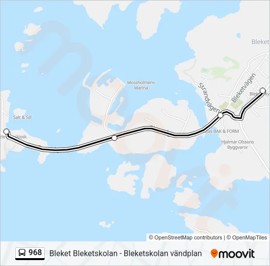 968 Bus Line Map
