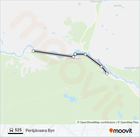 525 Bus Line Map