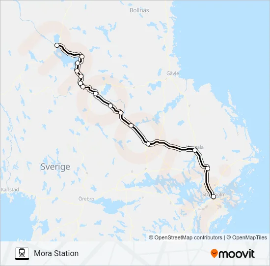 SJ INTERCITY  Line Map