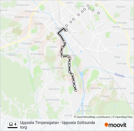 4 Bus Line Map