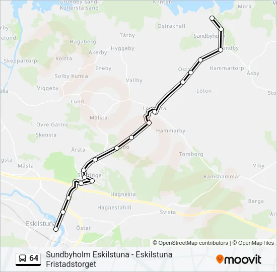 64 Bus Line Map
