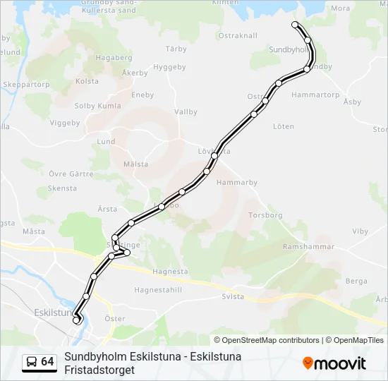 64 Bus Line Map