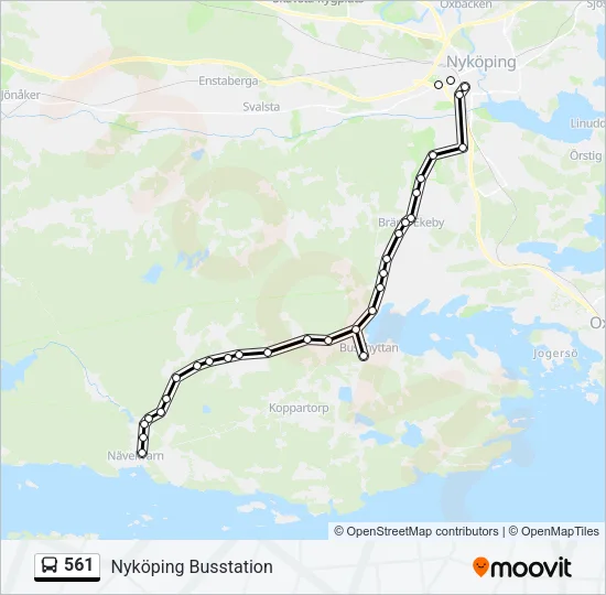 561 Bus Line Map