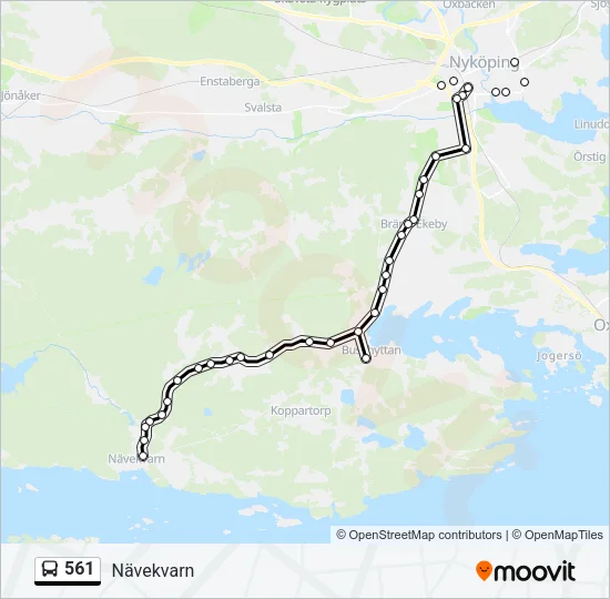 561 Bus Line Map