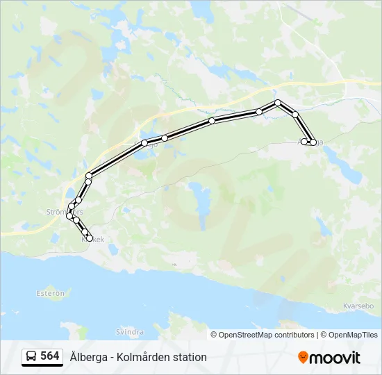 564 Bus Line Map