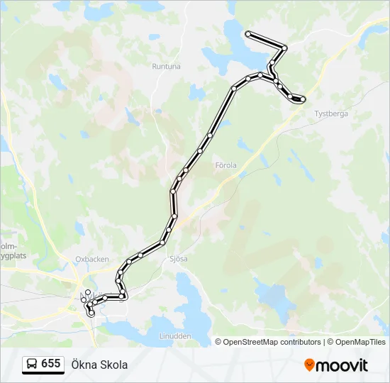 655 Bus Line Map