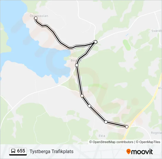 655 Bus Line Map