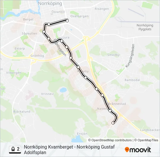 2 Light Rail Line Map
