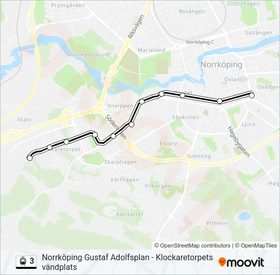 3 Light Rail Line Map