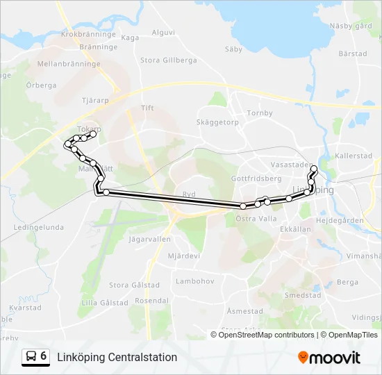 6 Bus Line Map