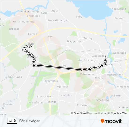 6 Bus Line Map