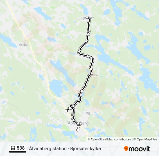 538 Bus Line Map