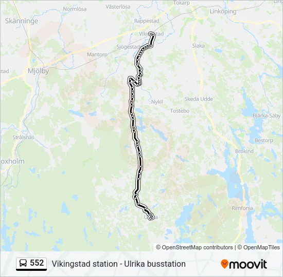 552 Bus Line Map