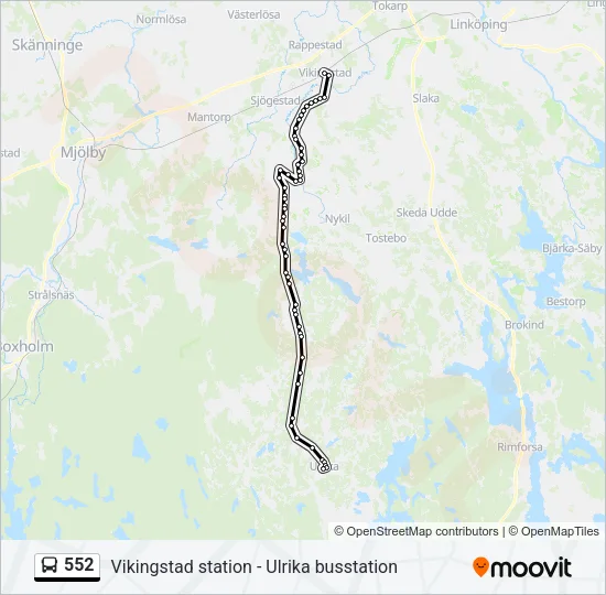 552 Bus Line Map