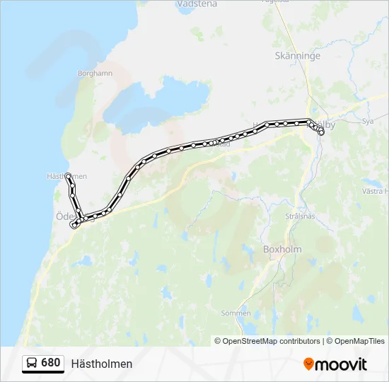 680 Route: Schedules, Stops & Maps - Hästholmen (Updated)