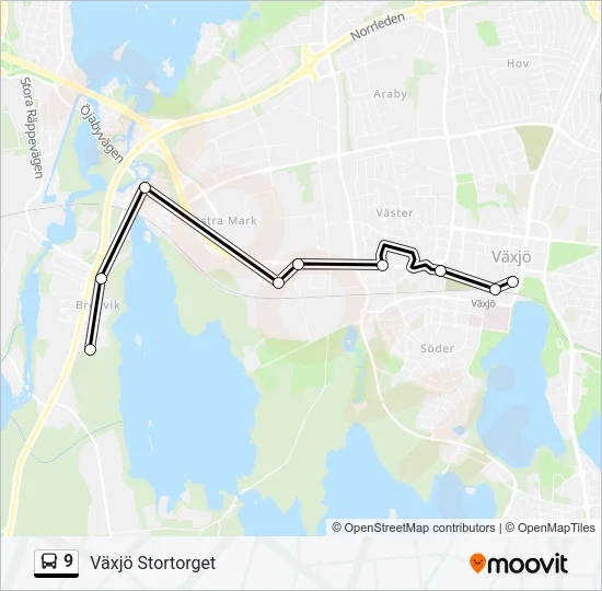 9 Bus Line Map