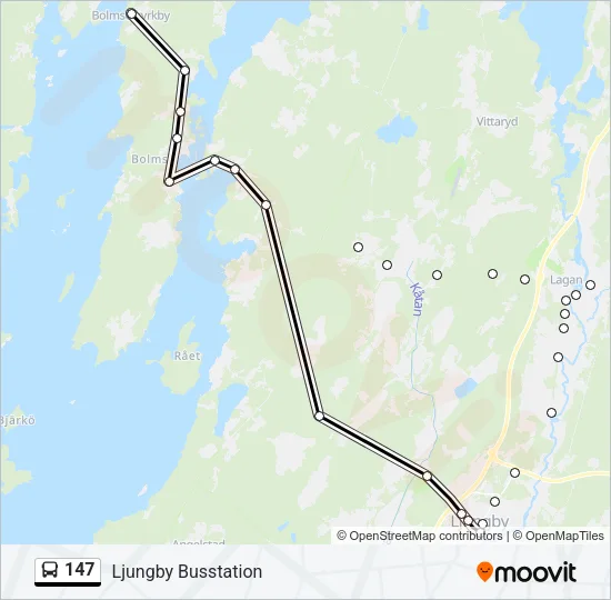 147 Bus Line Map