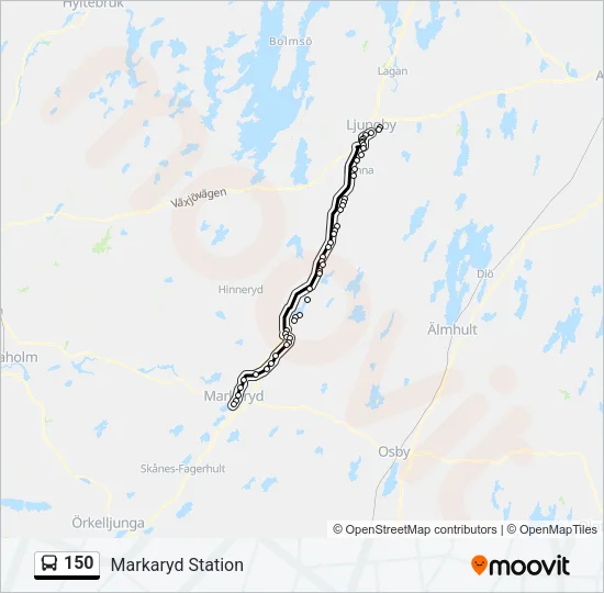 150 Bus Line Map