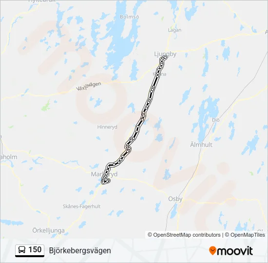 150 Bus Line Map