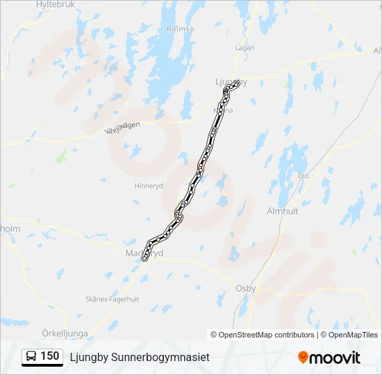 150 Bus Line Map