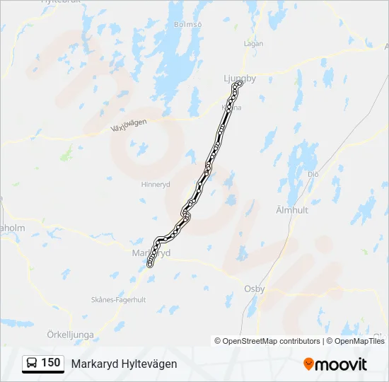 150 Bus Line Map