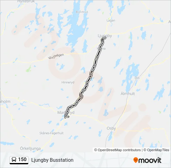 150 Bus Line Map