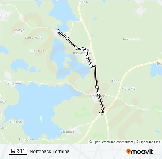 311 Bus Line Map