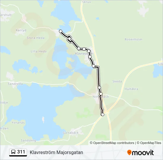 311 Bus Line Map