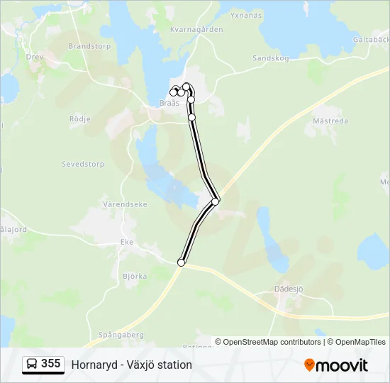 355 Bus Line Map