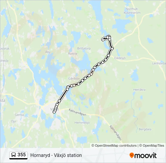 355 Bus Line Map
