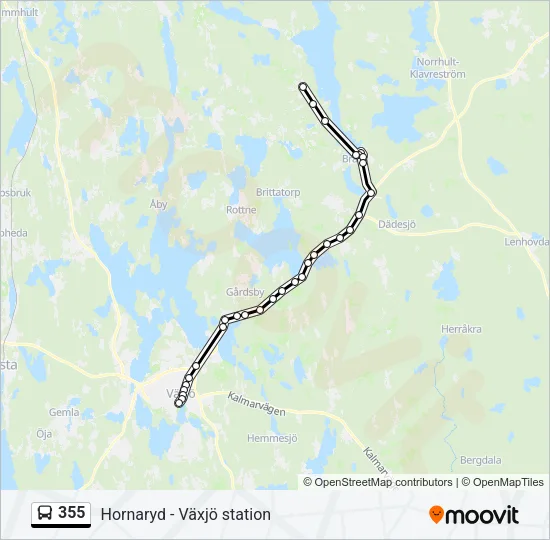 355 Bus Line Map