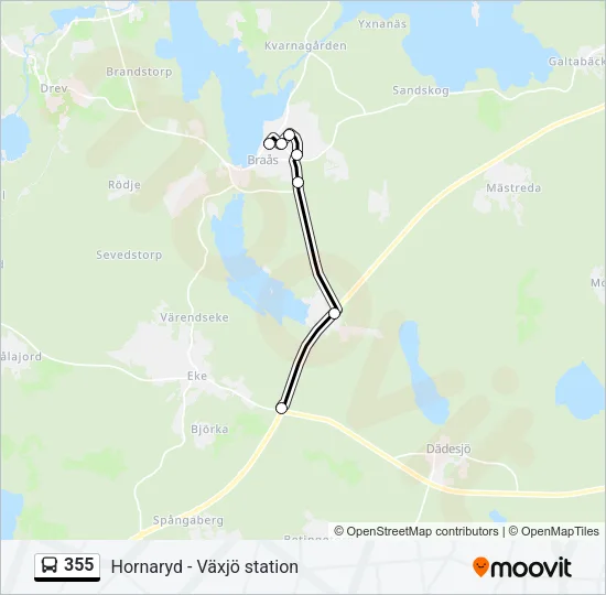 355 Bus Line Map