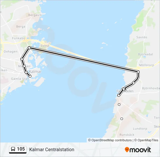 105 Bus Line Map