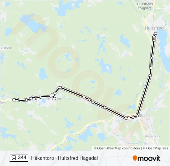 344 Bus Line Map