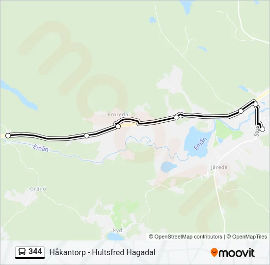 344 Bus Line Map