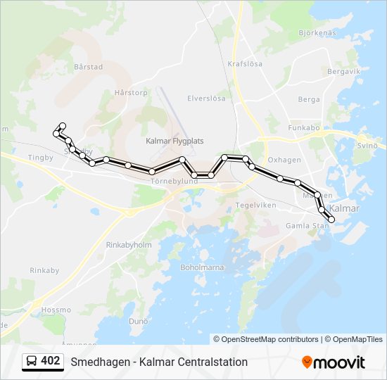 402 Route: Schedules, Stops & Maps - Kalmar Centralstation (Updated)