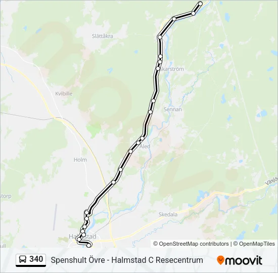 340 Bus Line Map