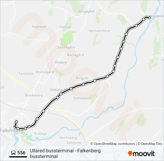 556 Bus Line Map