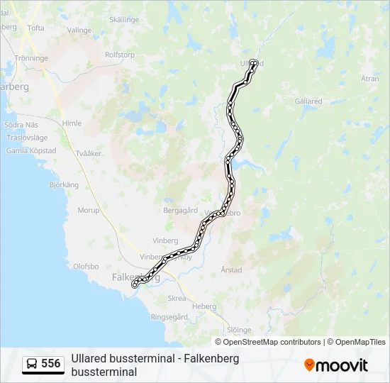 556 Bus Line Map