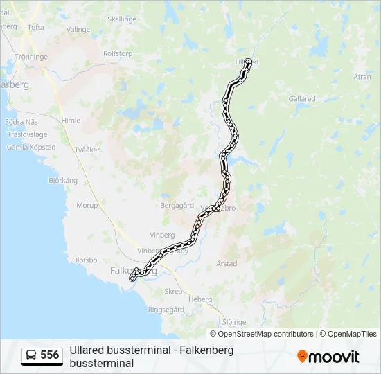 556 Bus Line Map