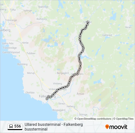 556 Bus Line Map