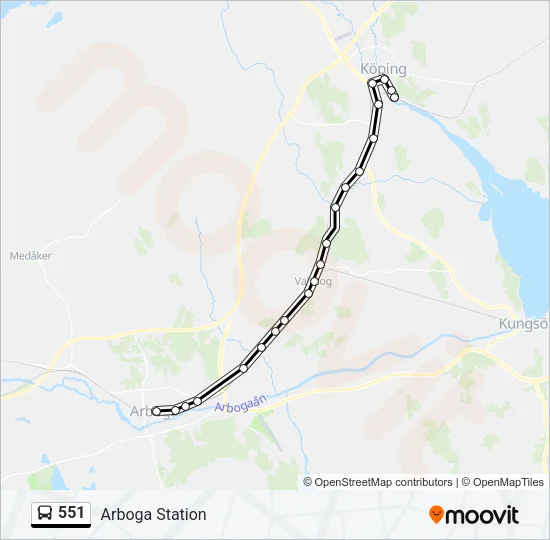 551 Bus Line Map