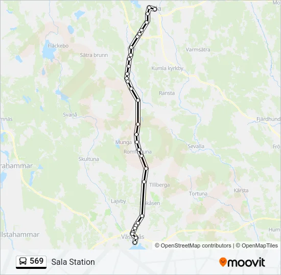 569 Bus Line Map