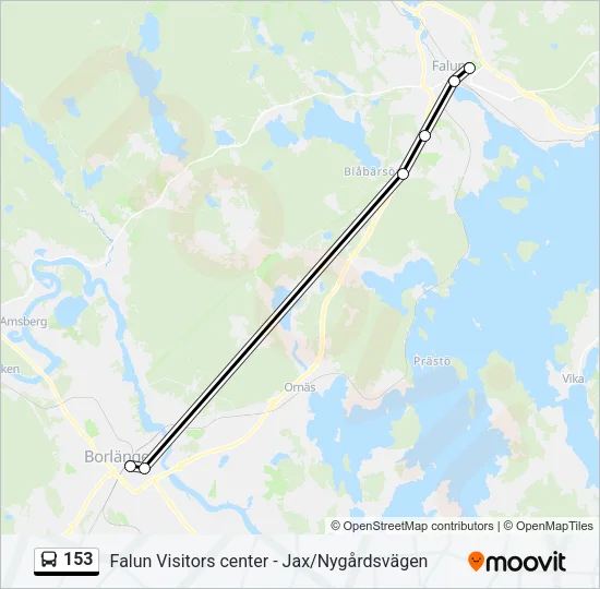 153 Bus Line Map