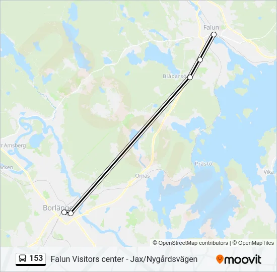 153 Bus Line Map