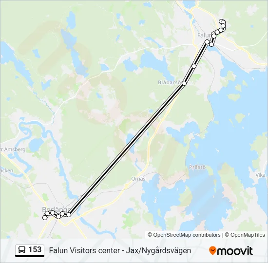 153 Bus Line Map